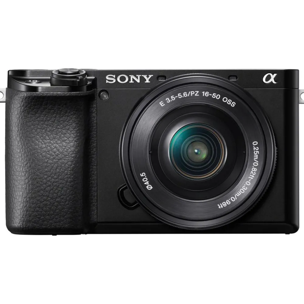 Sony Interchangeable Lens Cameras | Mirrorless Cameras Only | a6100 Camera with E PZ 16-50mm OSS II Lens - Black