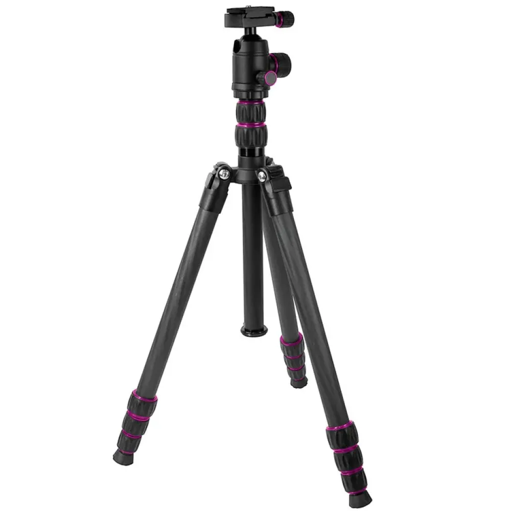 Optex Tripods / Heads | Black 4-Section Pro Carbon Fibre Travel Tripod
