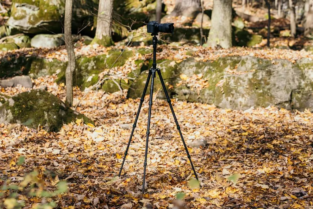 Optex Tripods / Heads | Black 4-Section Pro Carbon Fibre Travel Tripod