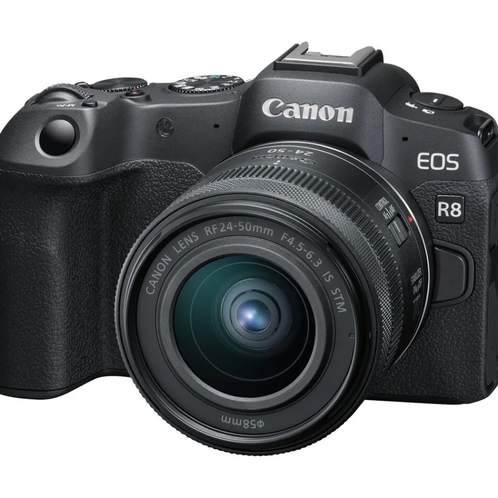 Canon Mirrorless Cameras Only | EOS R8 Mirrorless RF24-50mm f4.5-6.3 + Battery Pack LPE17+ 128GB 1667X