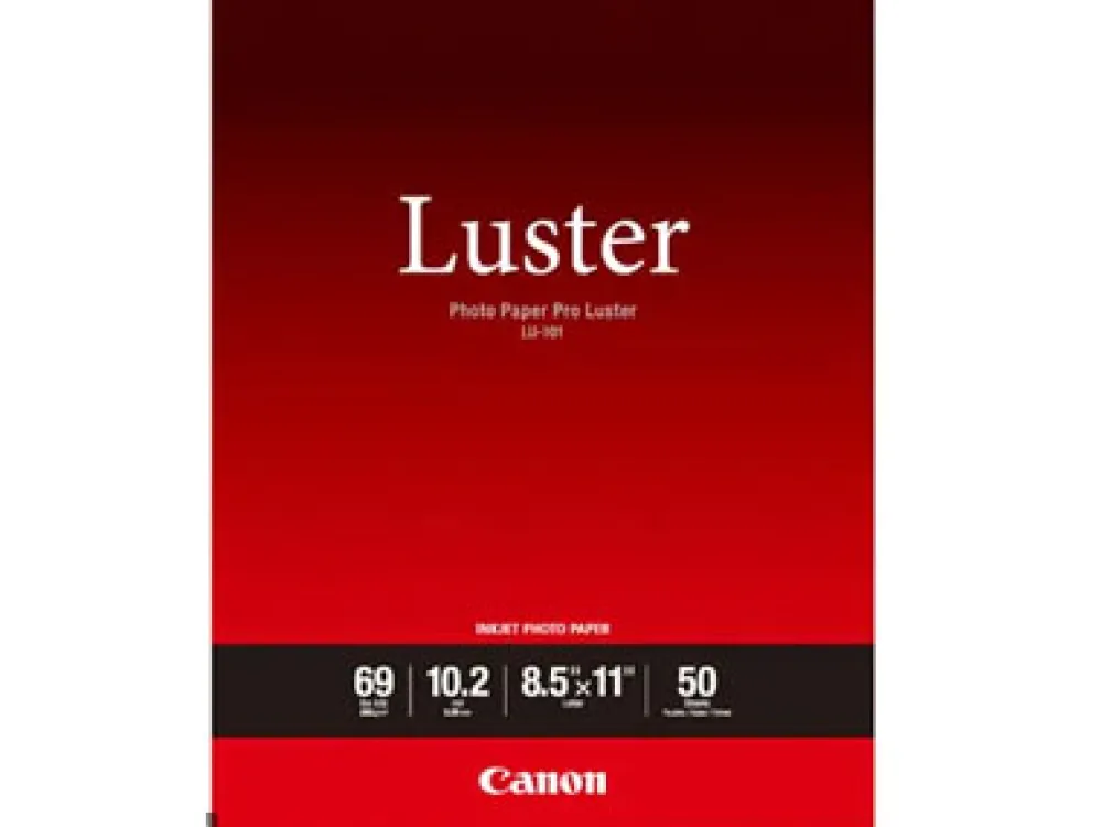 Canon Paper: Photo Quality Sheets | Paper: Specialty | Photo Paper Pro Luster 8.5x11 (50) LU-101