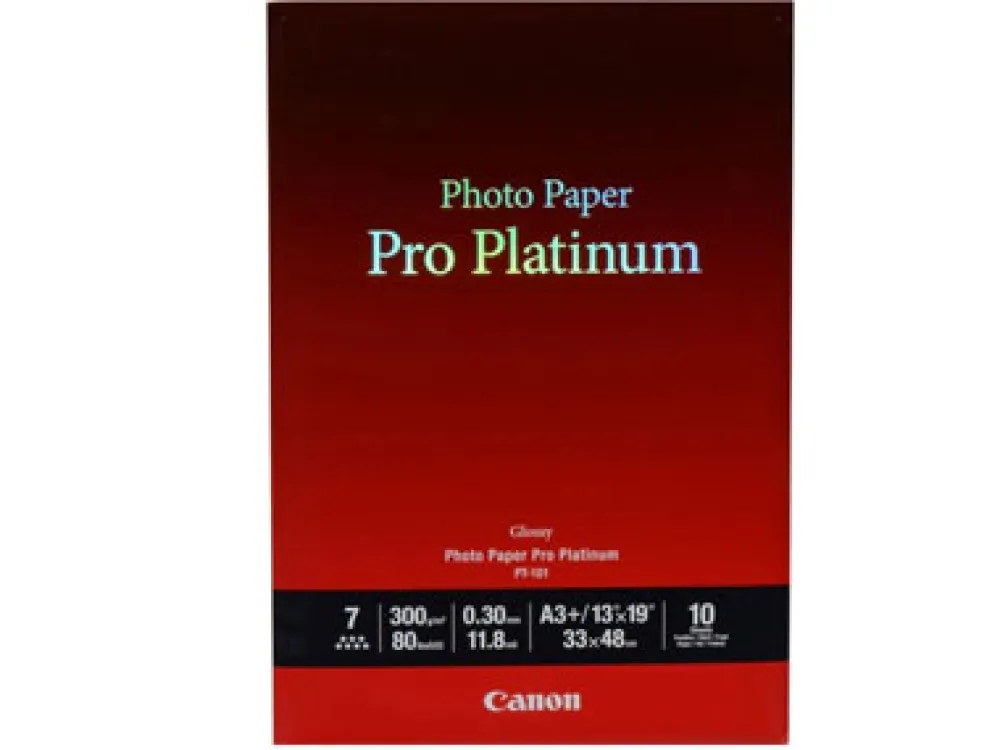 Canon Paper: Photo Quality Sheets | Paper: Specialty | 13x19 Pro Platinum High Gloss 10 Sheets