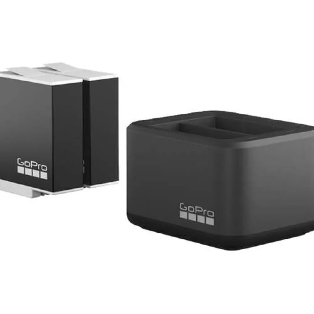 GoPro Batteries / Chargers / Ac Adapters / Grips | Dual-Battery Charger with Two Enduro Batteries for Select HERO Cameras