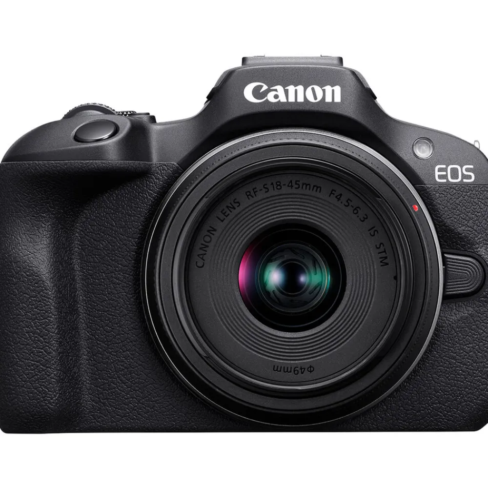 Canon Interchangeable Lens Cameras | Mirrorless Cameras Only | EOS R100 Mirrorless Camera 18-45mm Lens BONUS Card