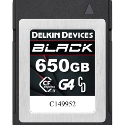 Delkin Cfexpress Memory Cards | 650GB BLACK G4 CFexpress Type B Memory Card
