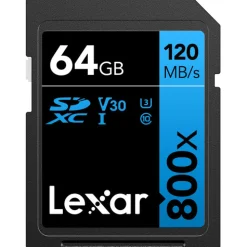 Lexar Sd Secure Digital | 64GB High-Performance 800x UHS-I SDXC Memory Card
