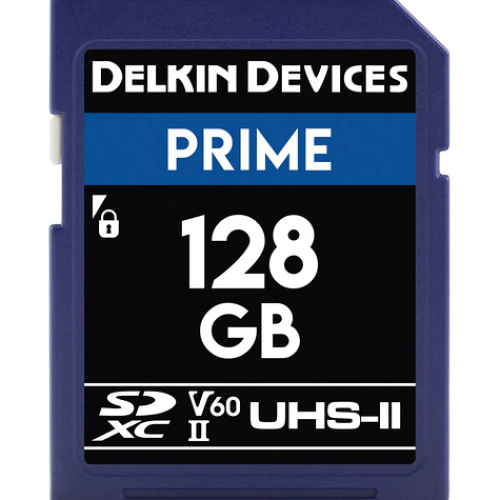 Delkin Cfexpress Memory Cards | 128GB PRIME UHS-II SDXC Memory Card