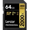 Lexar Sd Secure Digital | 64GB Professional 2000X SDXC UHS-II Gold Series