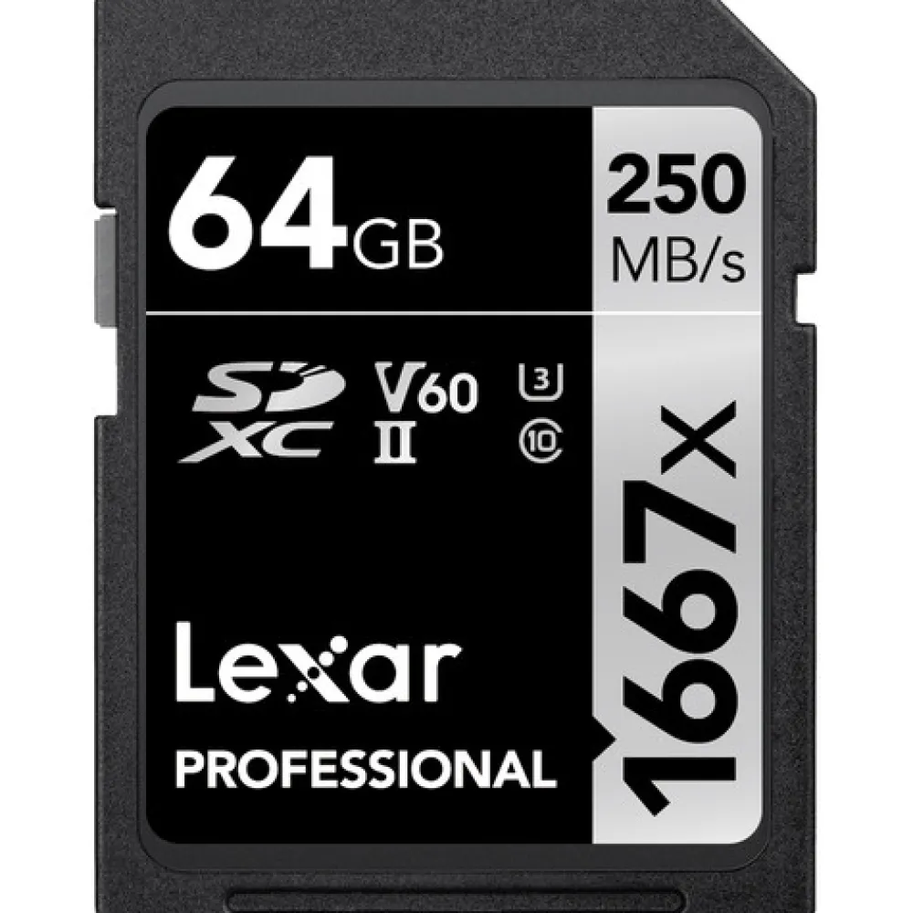 Lexar Sd Secure Digital | 64GB 1667X Professional SDHC Card