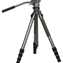 Sirui Tripods / Heads | GT04 Pilot Series Tripod with GT5 Fluid Head Metallic Gray