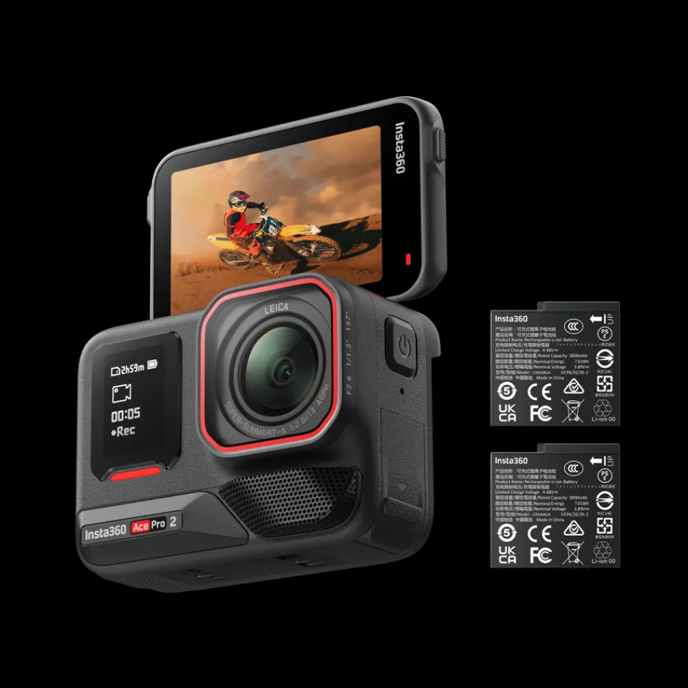 INSTA360 Video Cameras | Action Cameras | Ace Pro 2 Action Camera Dual Battery Bundle