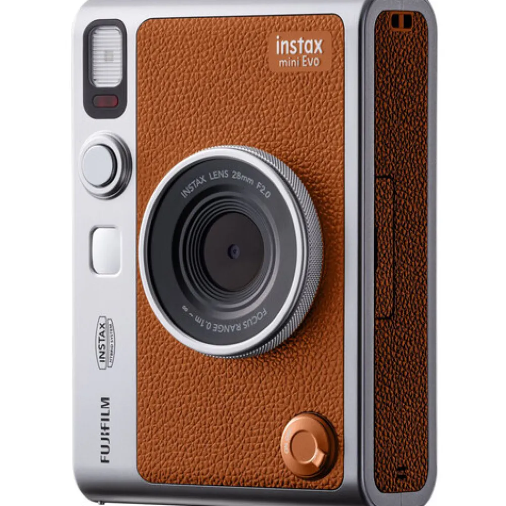 Fujifilm Film And Instant Cameras | INSTAX MINI EVO Hybrid Instant Camera Brown