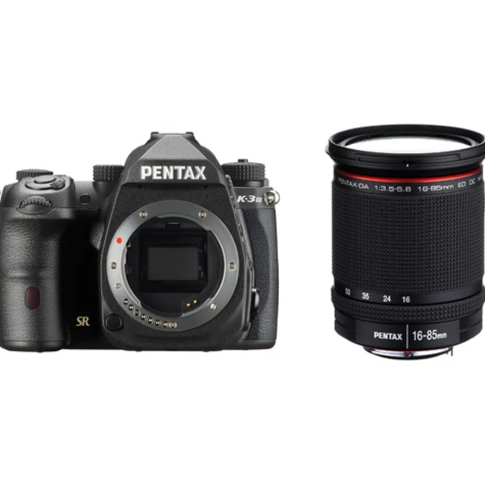 Pentax Interchangeable Lens Cameras | Telephoto Zoom | K-3 Mark III DSLR Camera with 16-85mm Lens (Black)