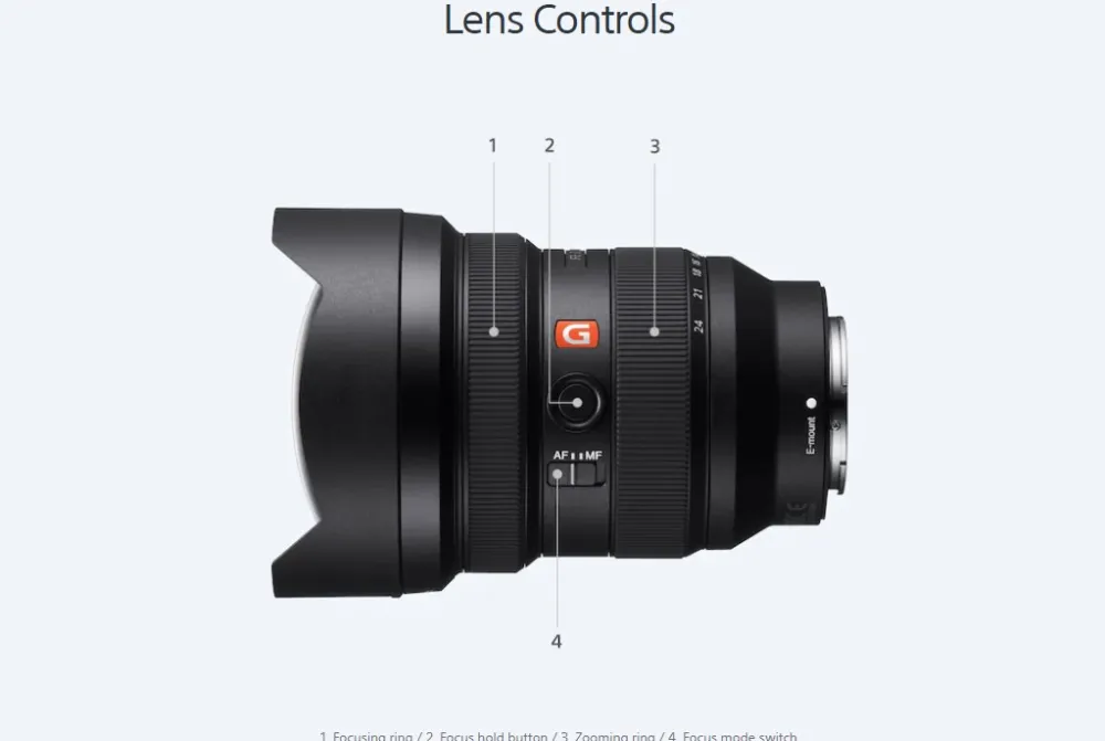 Sony Wide Angle Zoom | Mirrorless Lenses Only | 12-24mm f2.8 FE GM Super Wide Lens