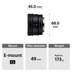 Sony Wide Angle Prime | Mirrorless Lenses Only | 40mm f2.5 G FE Lens