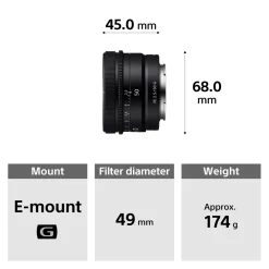 Sony Normal Lens, Adapters & Converters | Mirrorless Lenses Only | 50mm f2.5 G FE lens