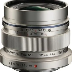 OM System Wide Angle Prime | Mirrorless Lenses Only | 12mm f2.0 M. Zuiko ED Lens Silver