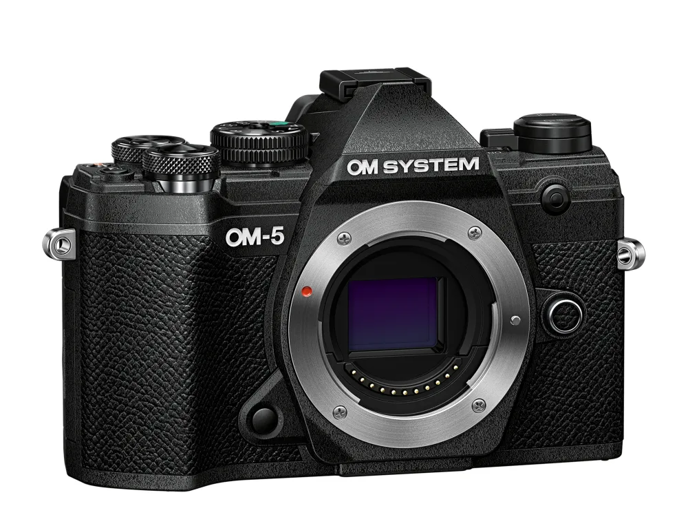 OM System Interchangeable Lens Cameras | Mirrorless Cameras Only | OM-5 Mirrorless Camera Body Black + BLS-50 Battery + Lexar 128GB 1667x
