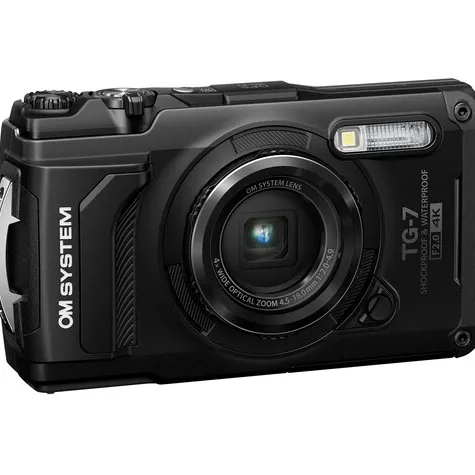 OM System Point And Shoot Cameras | Tough TG-7 Camera Black BONUS Battery