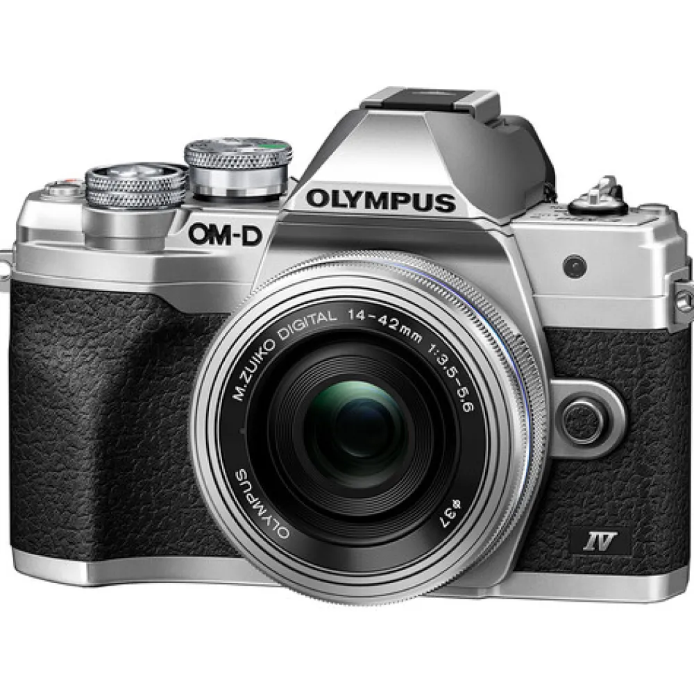 OM System Interchangeable Lens Cameras | Mirrorless Cameras Only | OM-D E-M10 MarkIV 14-42mm Silver