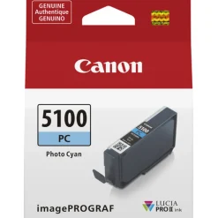 Canon Ink: Pro Printers | PFI-5100 LUCIA PRO II Photo Cyan Ink Tank (14.4mL)