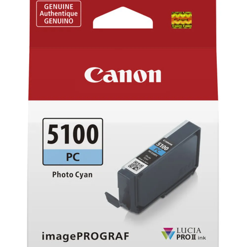 Canon Ink: Pro Printers | PFI-5100 LUCIA PRO II Photo Cyan Ink Tank (14.4mL)