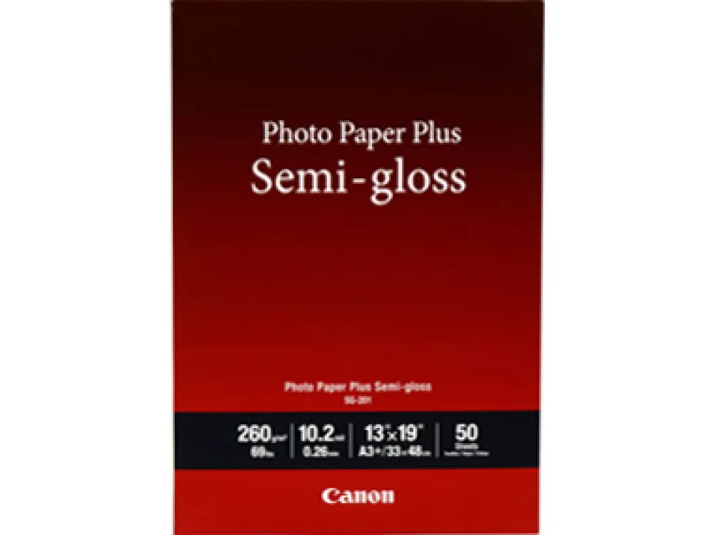 Canon Paper: Photo Quality Sheets | Paper: Specialty | Photo Paper Semi Gloss 13X19 - 50 Sheets (SG-201)