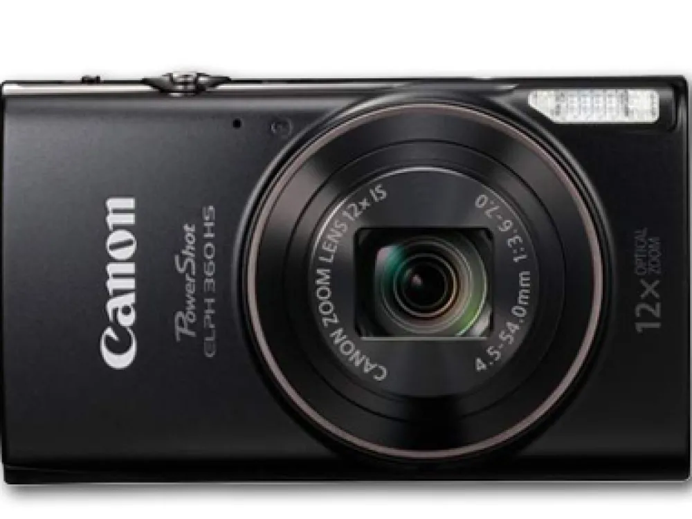 Canon Point And Shoot Cameras | PowerShot ELPH 360 HS 20 MP 12X Zoom Black
