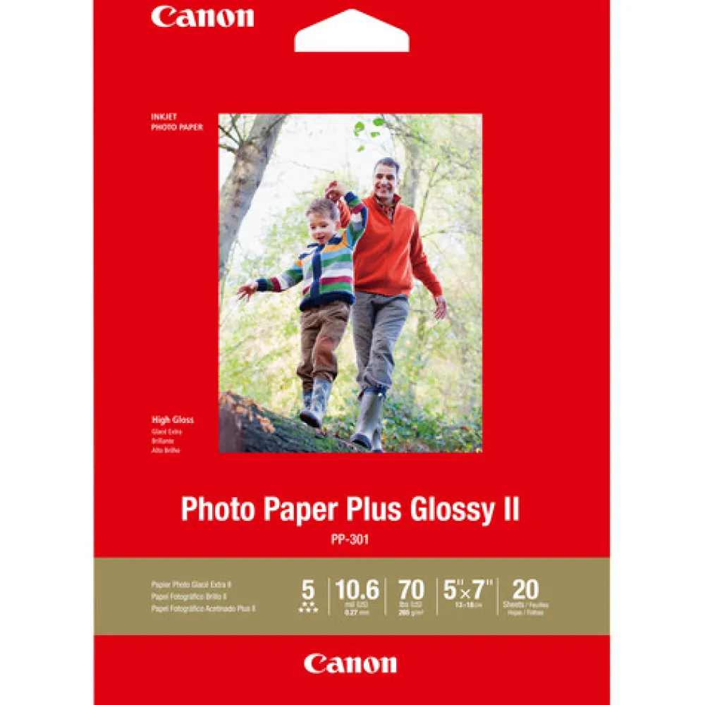 Canon Paper: Specialty | PP-301 Photo Paper Plus Glossy II (5 x 7, 20 Sht)