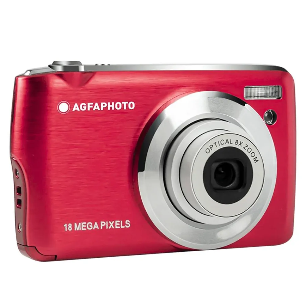 AgfaPhoto Point And Shoot Cameras | Realishot DC8200 Compact Digital Camera (Red)