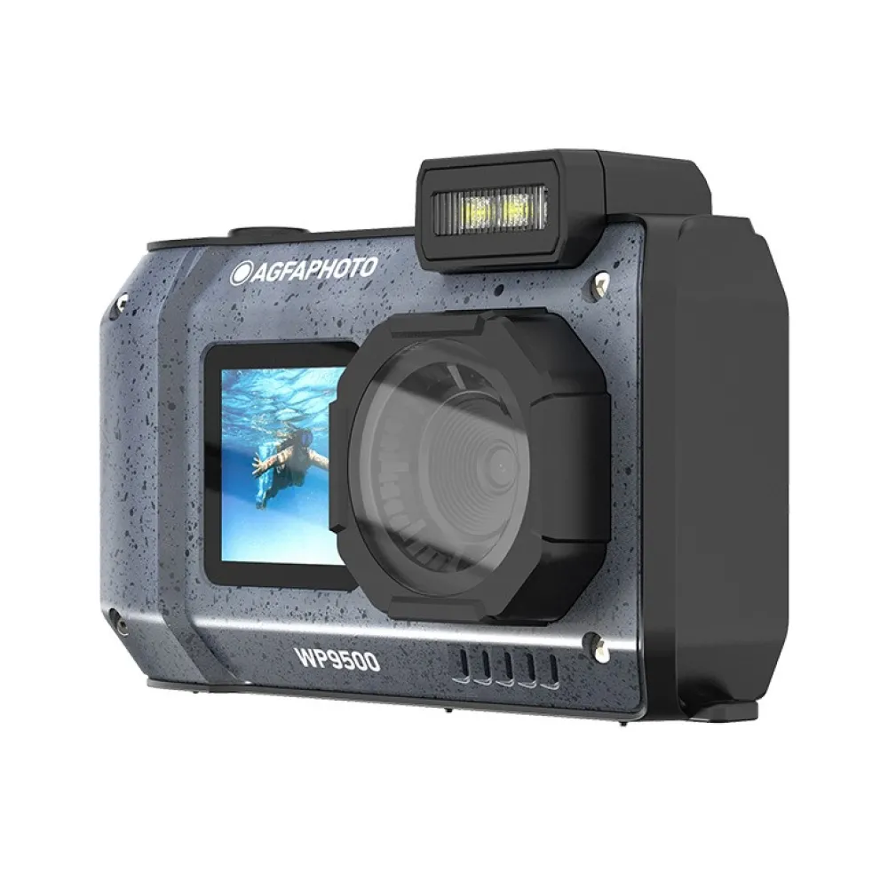 AgfaPhoto Point And Shoot Cameras | Realishot WP9500 Compact Digital Camera (Black)