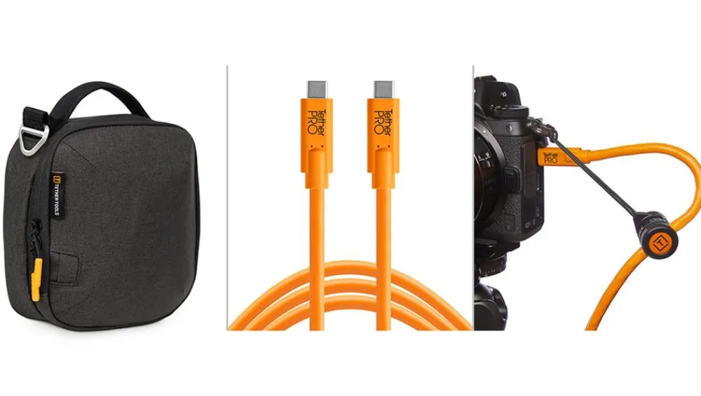 TETHER TOOLS Cables / Cords / Remotes | Starter Tethering Kit with USB-C to USB-C 15’ (4.6m) Str-Str Org