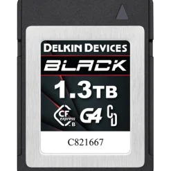 Delkin Cfexpress Memory Cards | 1.3TB BLACK G4 CFexpress Type B Memory Card