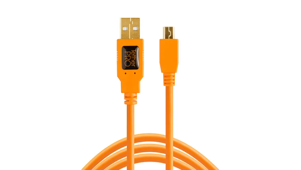 TETHER TOOLS Cables / Cords / Remotes | Cables / Cords / Remotes | TetherPro USB 2.0 to Mini-B 5-Pin ORANGE