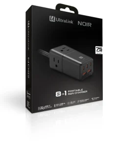 Ultralink Batteries / Chargers / Ac Adapters / Grips | Noir 8-in-1 Portable Charger with GaN Technology