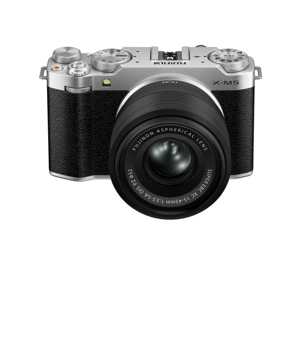 Fujifilm Interchangeable Lens Cameras | Mirrorless Cameras Only | X-M5 w/ XC15-45mmF3.5-5.6 OIS PZ Lens Kit Silver