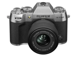 Fujifilm Interchangeable Lens Cameras | Mirrorless Cameras Only | X-T50 Camera with XC15-45 lens Silver