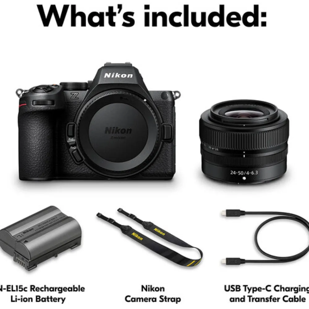 Nikon Interchangeable Lens Cameras | Mirrorless Cameras Only | Z5 II Mirrorless Camera with 24-50mm f/4-6.3 Lens